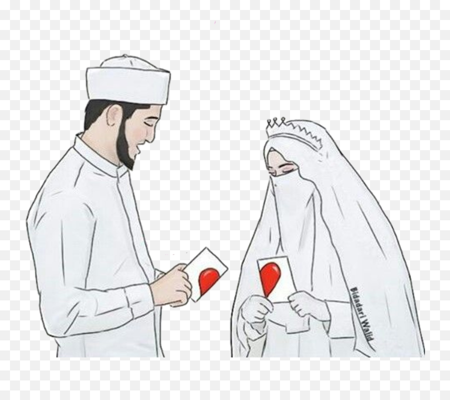 Wedding Islamic Sticker By Aye Sultan - Fictional Character Emoji,Emoji Ne Demek