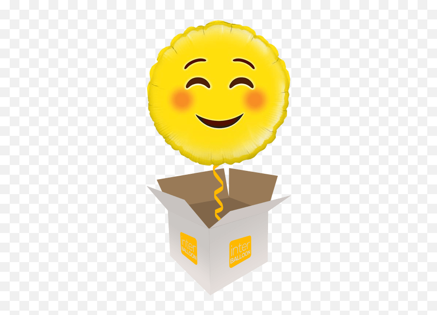 Emoji Helium Balloons Delivered In The Uk By Interballoon - Baloon Numer 1 Png,Blushing Emoji