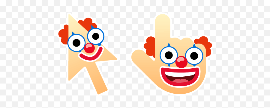 Cursoji - Clown Face Cursor U2013 Custom Cursor Browser Extension Happy Emoji,Raised Eyebrow Emoji