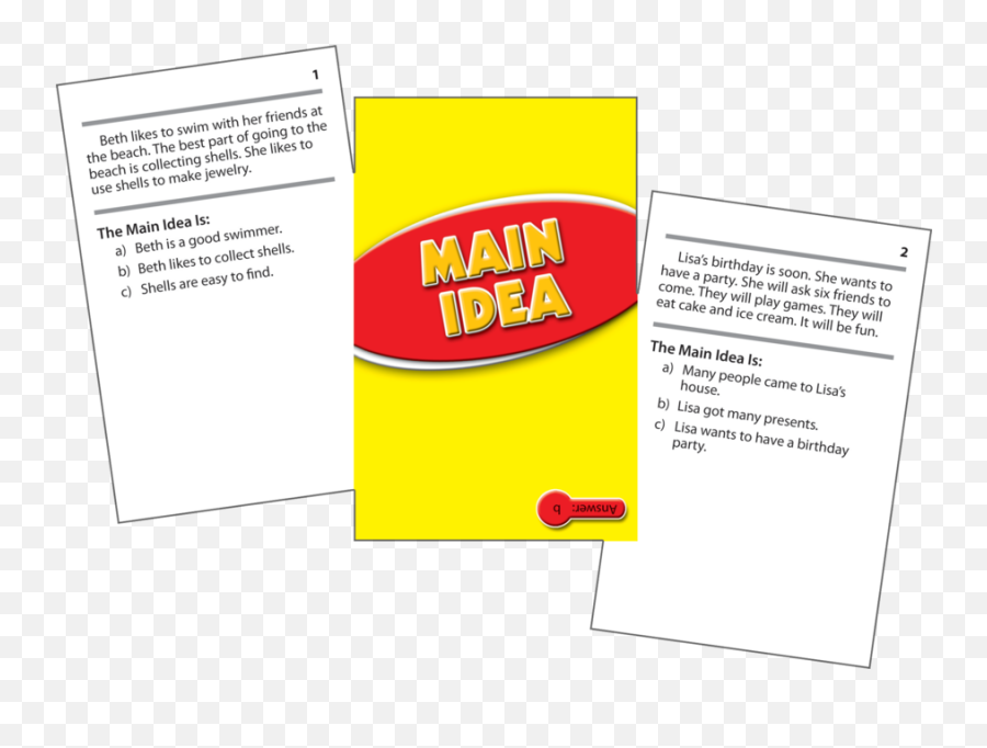 Worksheet Main Idea Practice Cards Red Level Tcr63065 - Horizontal Emoji,Emotions Worksheets For Kindergarten