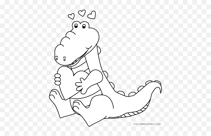 Black And White Alligator Valentine S - Dot Emoji,Flag Alligator Emoji