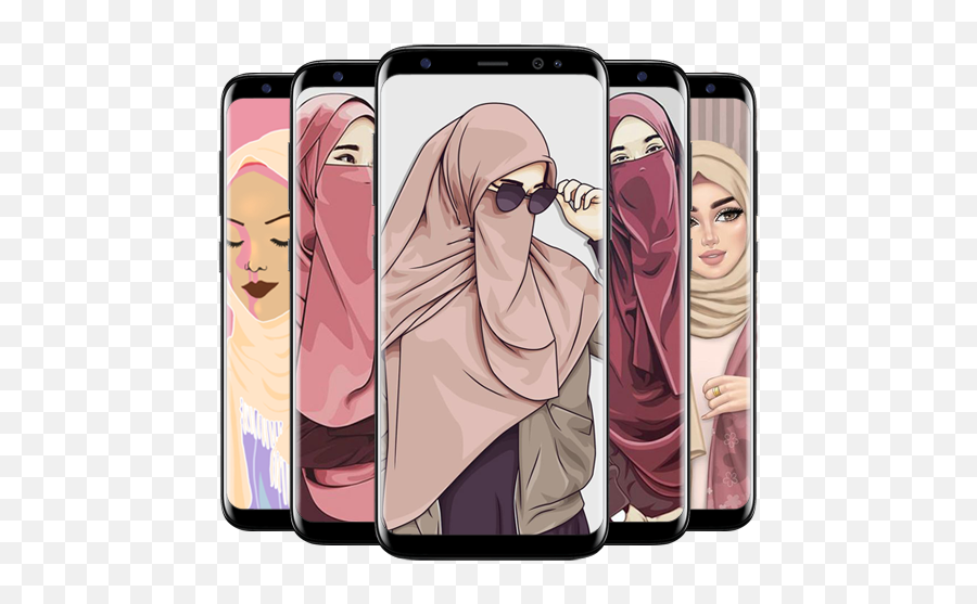 Hijab Muslima Wallpapers Cartoon - Hijab Cartoon Emoji,Dont Touch My Phone Emoji Wallpaper