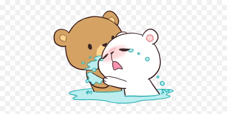 Bear Couple By Binh Pham - Milk And Mocha Gif Emoji,Gummi Bear Emoji