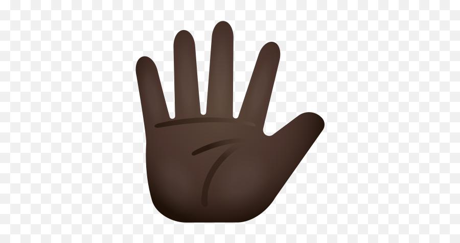 Hand With Fingers Splayed Dark Skin Tone Icon - Sign Language Emoji,Hi Five Emoji