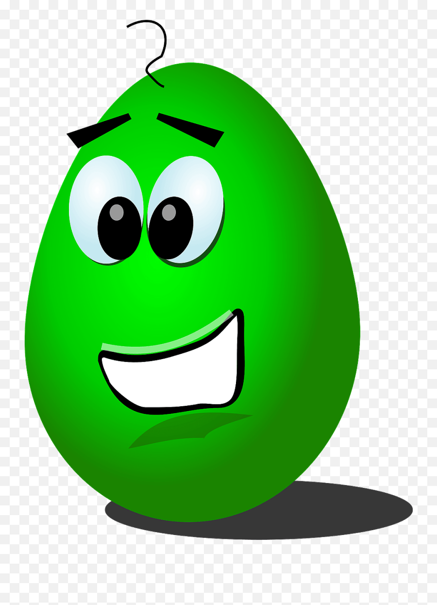 Green Comic Egg Clipart - Funny Egg Clip Art Emoji,Egg Emoticon