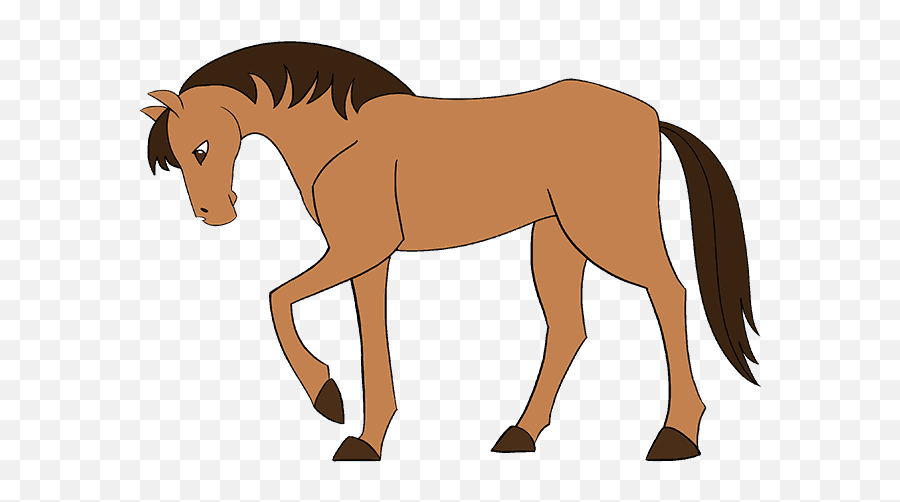 How To Draw A Simple Horse Easy Drawing Guides - Drawing Horse Png Emoji,Horse Riding Emoji