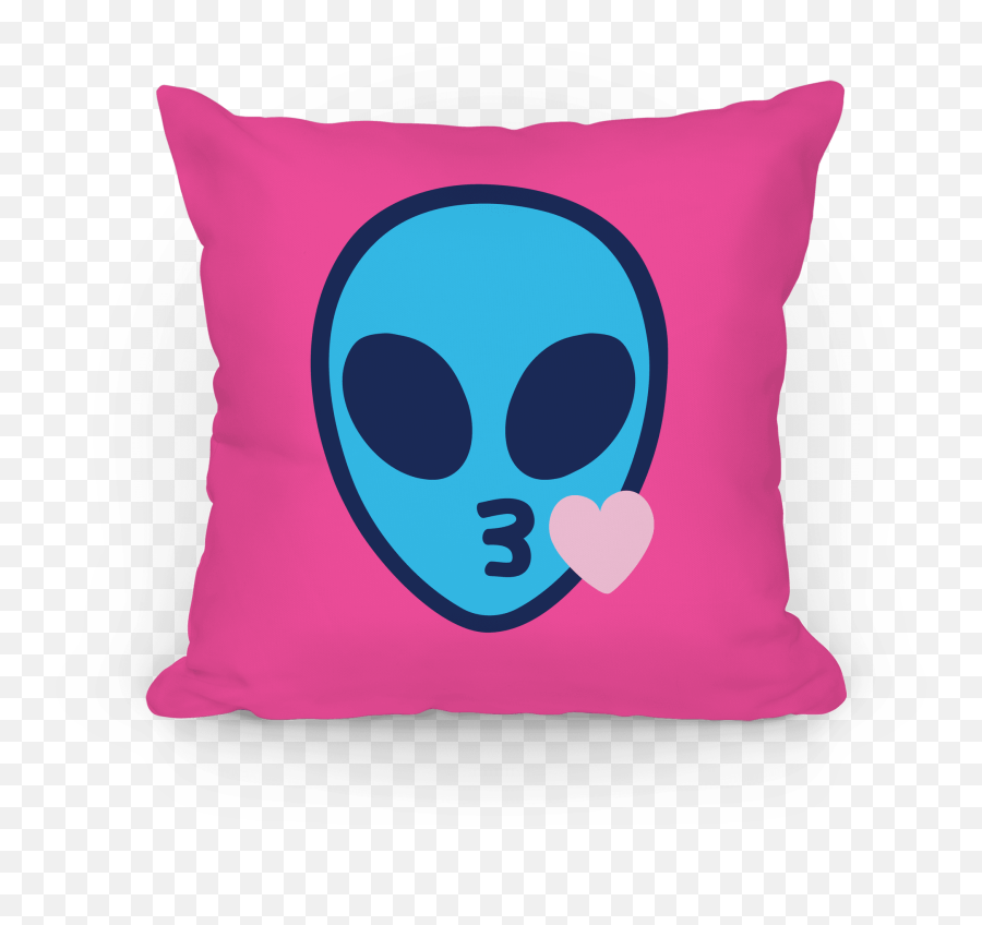 Blowing Kiss Alien Emoji Pillows Lookhuman - Pizza Roll Pillow,Kiss Emoji