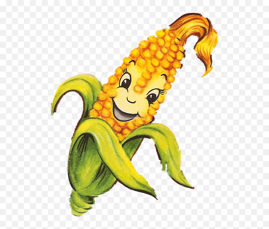 Funny Fruit - Animado Dibujo Choclo Emoji,Corn Cob Emoji