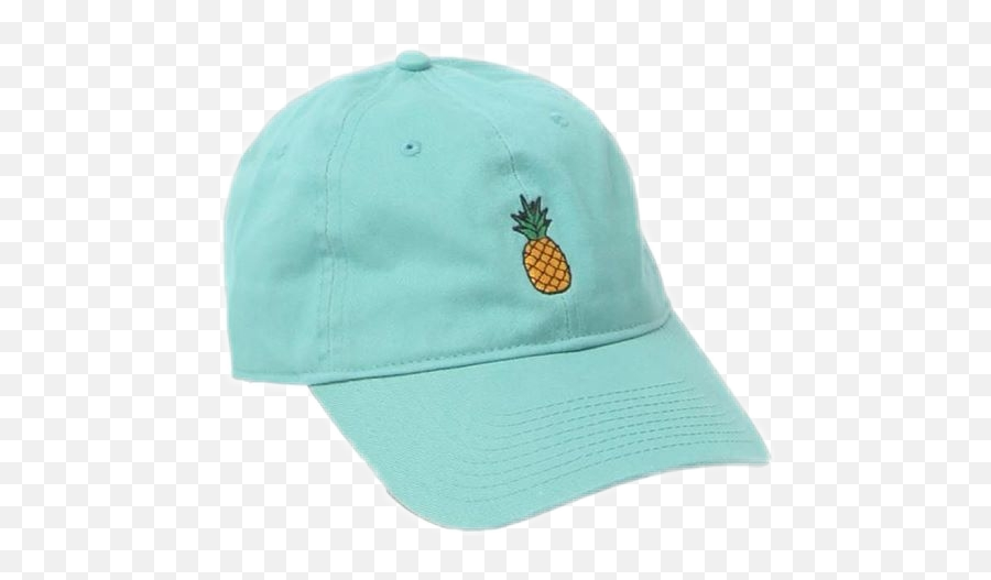 Hat Pineapple Fruit Blue Yellow Sticker - Unisex Emoji,Pineapple Emoji Hat