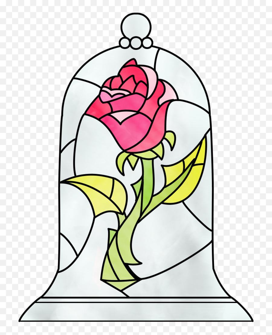 Disney Clipart Rose Disney Rose - Beauty And The Beast Rose Clipart Emoji,Digital Emotion The Beauty And The Beast