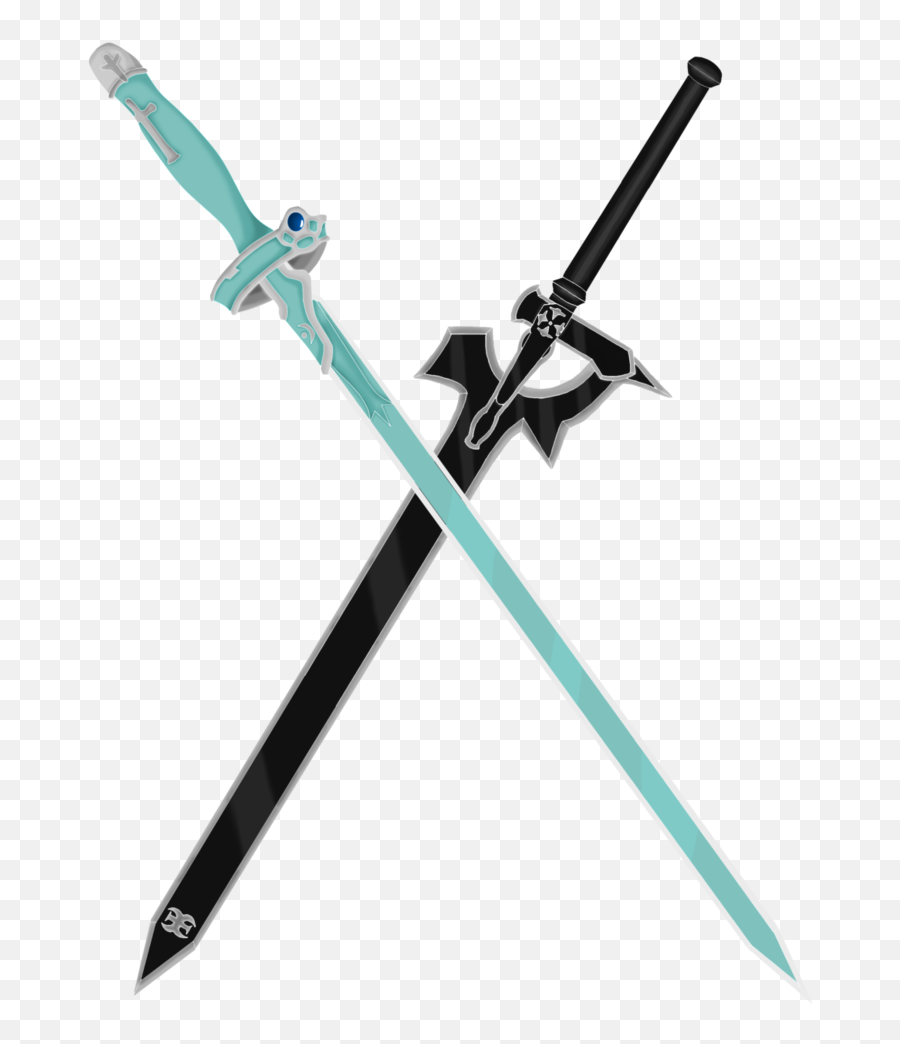 Asuna And Kirito Sword Clipart - Kirito Sword Drawing Emoji,Asuna Emoji