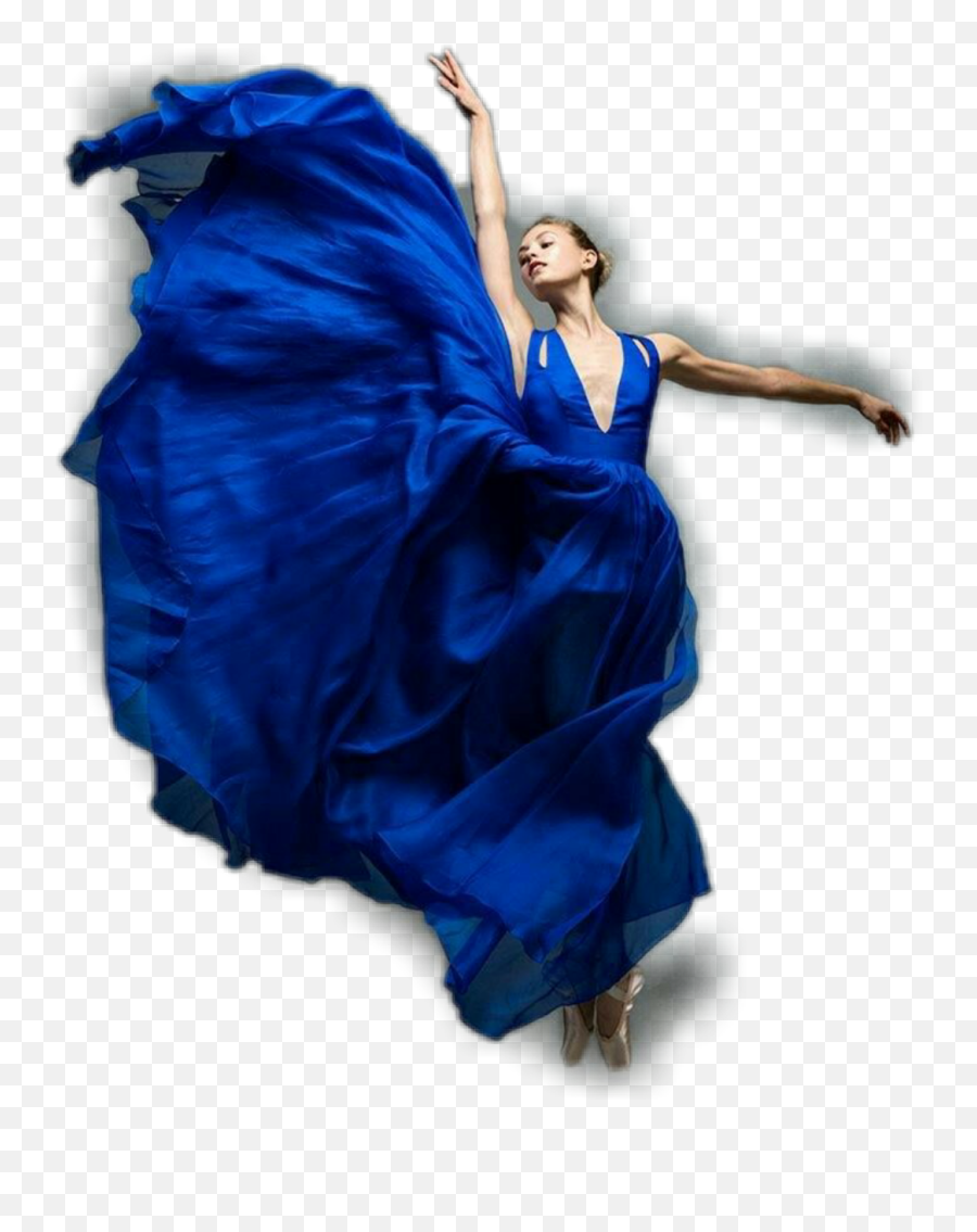 Blue Dancer Woman Ballet Dance Sticker By Carol B - Nyc Dance Project Emoji,Woman Dancing Emoji
