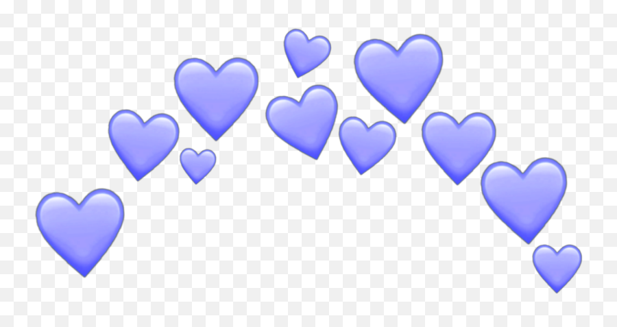 Blue Purple Hearts Heart Sticker - Purple Aesthetic Emoji Png Hd,Purple H Eart Emoji