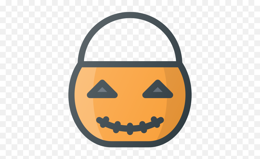 Bucket Halloween Pumpkin Treet Trick Icon - Free Download Art Museum Emoji,Candy Corn Halloween Emoticon