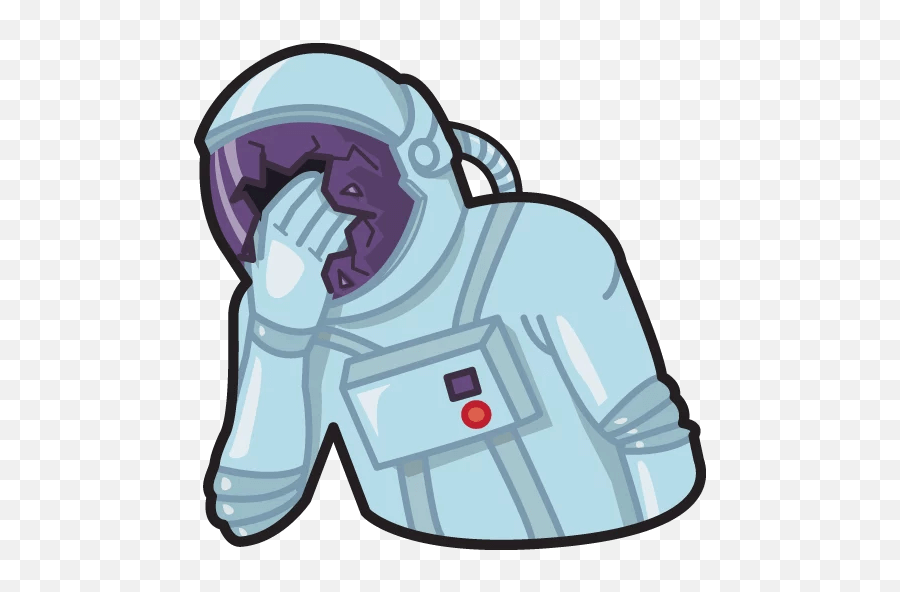 Facepalm Stickers For Imessage By Gudim By Evgeny Kopytin - Facepalm Sticker Png Emoji,Astronaut Emoji Iphone