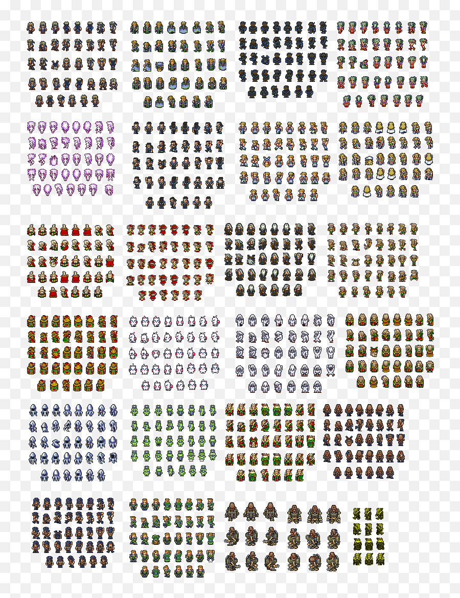 Retrogamezone - Custom Final Fantasy 6 Sprites Emoji,Final Fantasy 6 Emotion Sprite Sheet