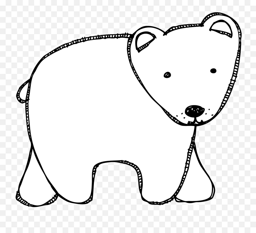 Free Black And White Bear Clipart Download Free Black And - Template Brown Bear Brown Bear Clipart Emoji,Polar Bear Emojis