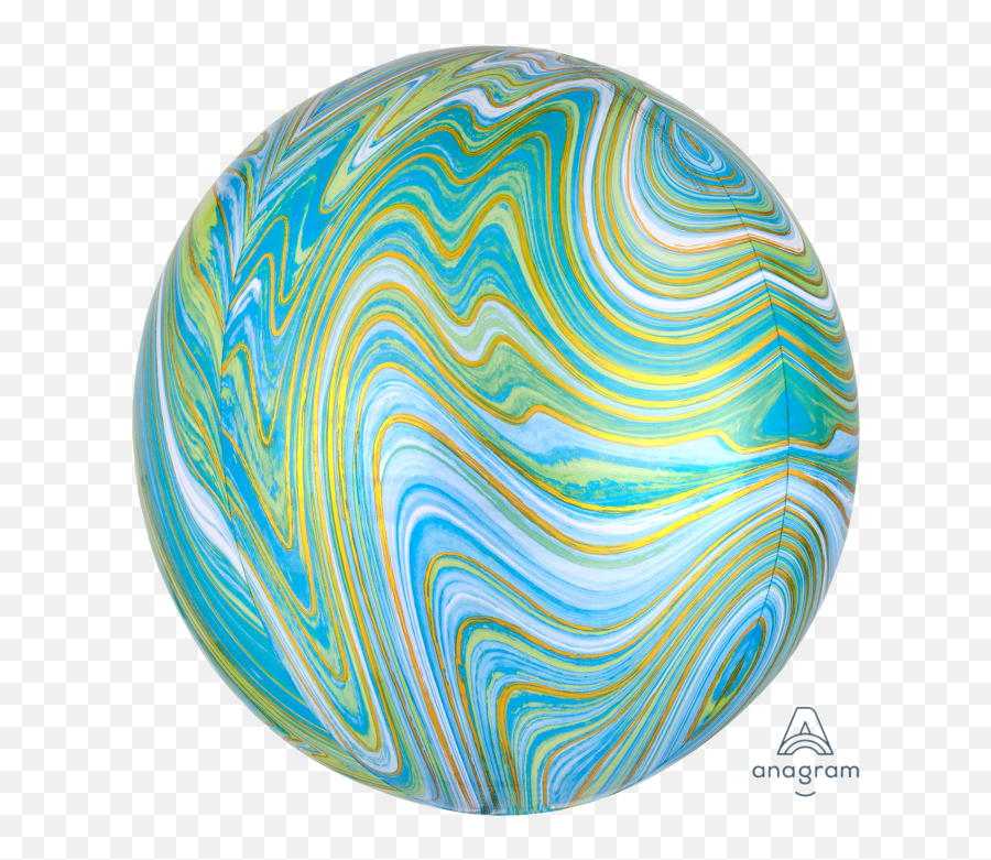 Marble Orbz Balloon - Orbz Blue Green Marblez Emoji,Pirate Themed Emoji