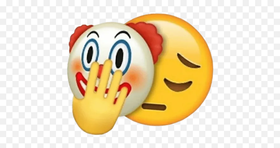 Emojis Sad Stickers For Whatsapp And Signal Makeprivacystick - Sad Clown Emoji Meme,Emoticon For Sad