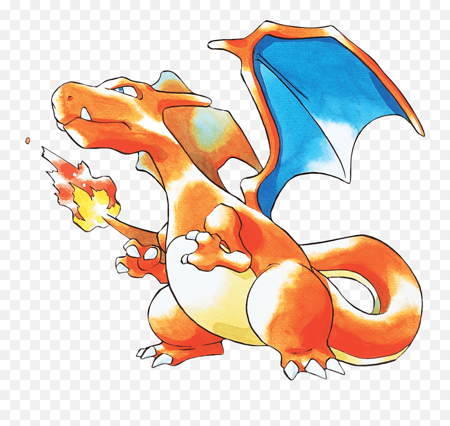 Fan Favourite Fire Breathing Dragon - Charizard Gen 1 Artwork Emoji,Emotion Vs Logic Pokemon