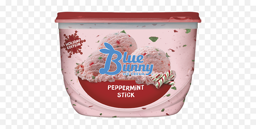 Blue Bunny Peppermint Stick 48 Fl Oz - Blue Bunny Peppermint Stick Ice Cream Emoji,Ice Cream Emoji Changing Pillow