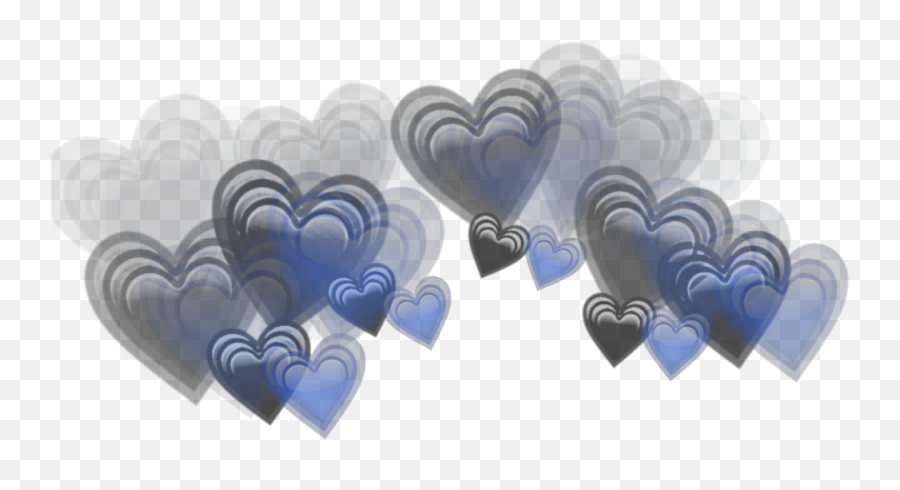 Black Blue Emoji Hearts Crown Sticker By,Blue Font Emoji