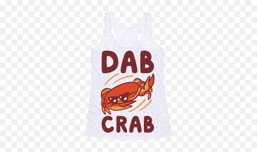 Dab Crab Racerback Tank Tops - Active Tank Emoji,Nae Nae Emoji