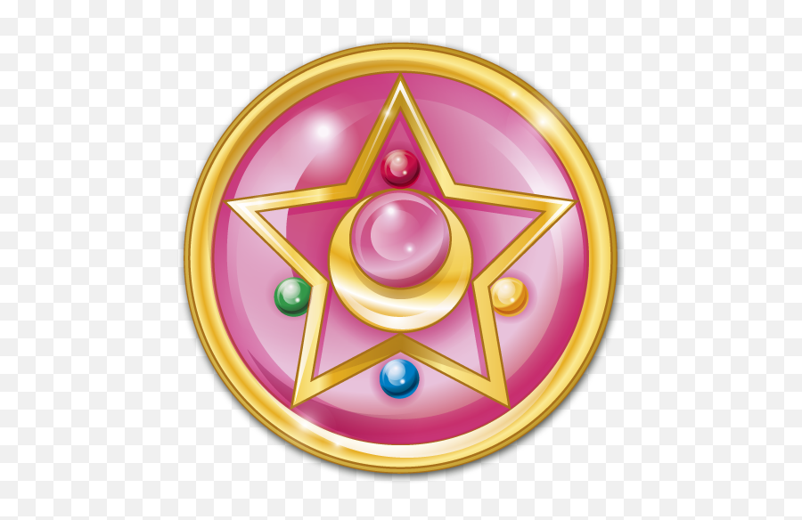 Crystal Star Icon - Transparent Background Sailor Moon Logo Emoji,Moon And Star Emoji