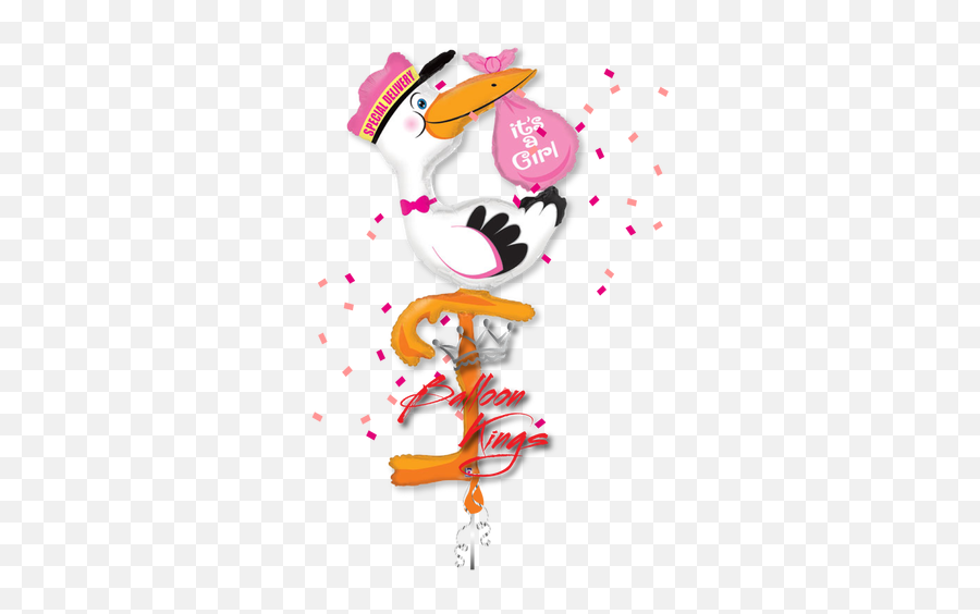 Its A Girl Safari - Balloon Kings Emoji,Stork Emoji