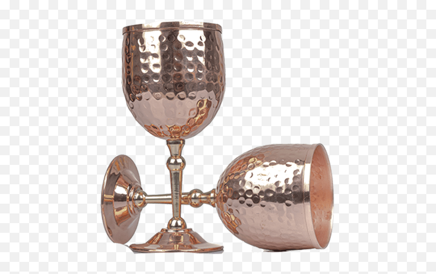 Copper Intricate Designer Wine Glass With Brass Stand - Egg Cup Emoji,Wine Glass Emoji Png