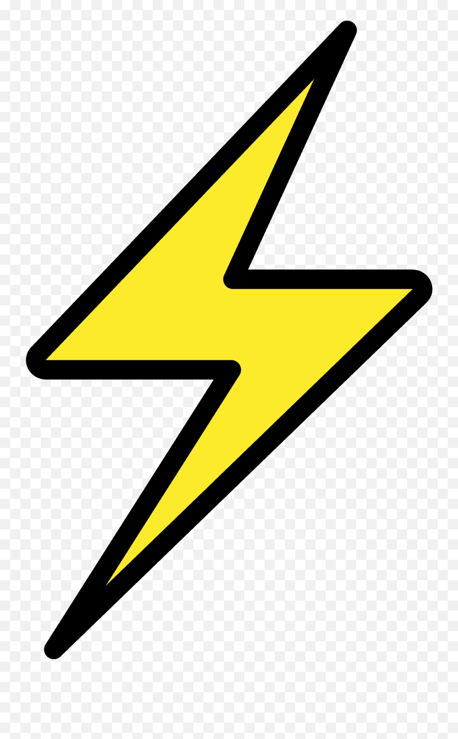 High Voltage Emoji Clipart - Vertical,Lightning Bolt Emoji