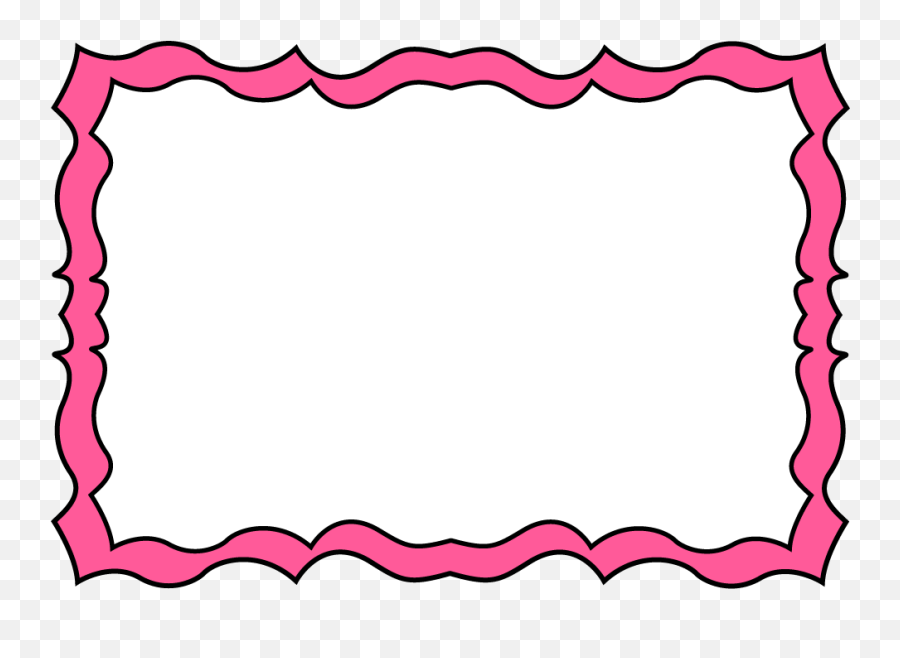 Pink Frames And Borders - Cute Border Clipart Emoji,Squiggle Emoji