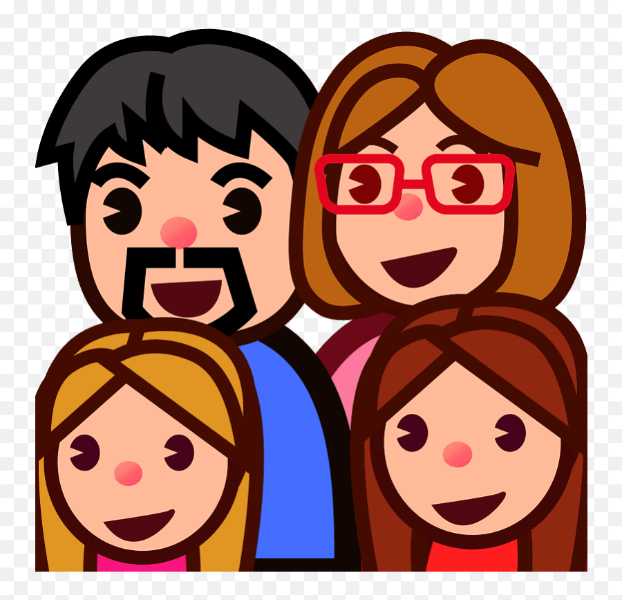 Family Man Woman Girl Emoji Clipart Free Download - Interaction,Family Emoji Transparent