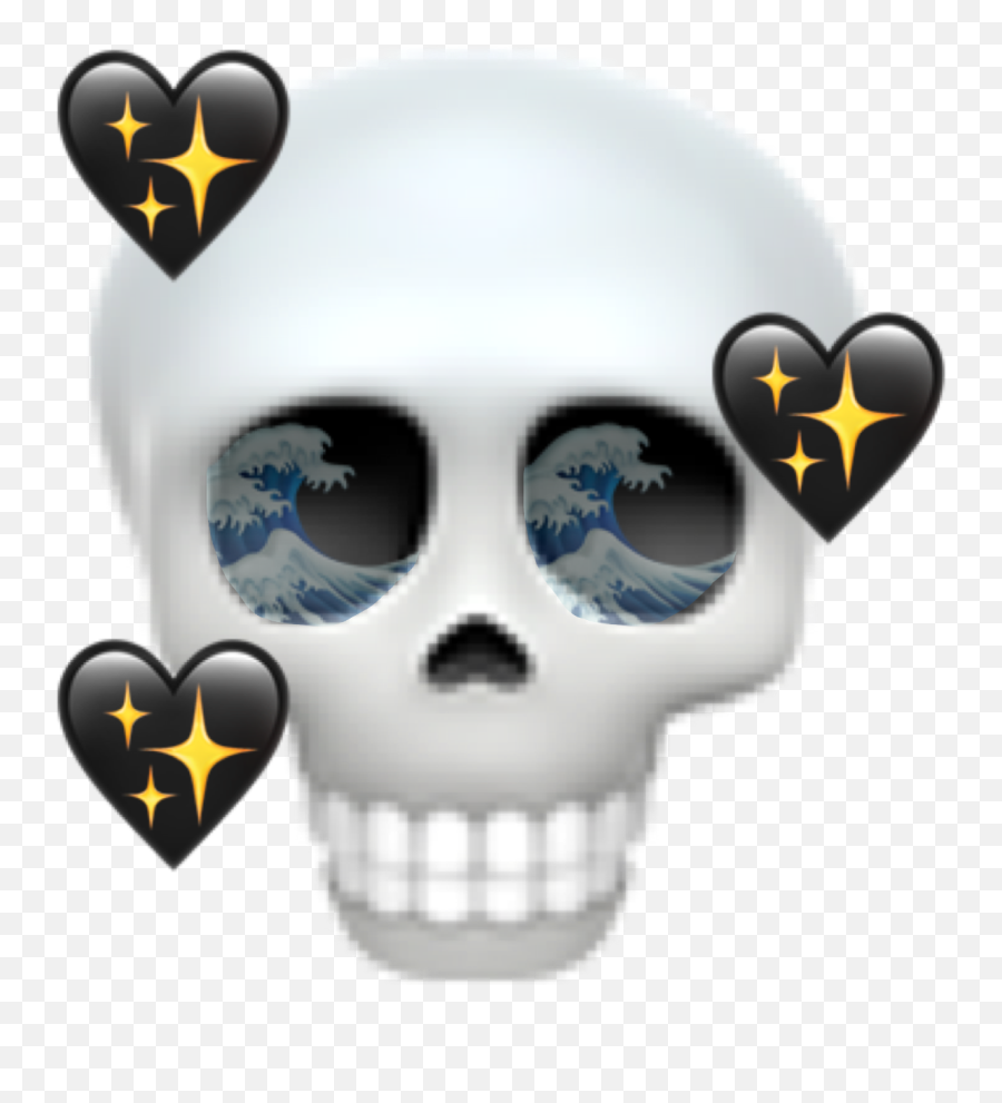 Discover Trending - Scary Emoji,Skull Wave Paper Emoji