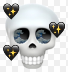 Discover Trending - Scary Emoji,Skull Wave Paper Emoji