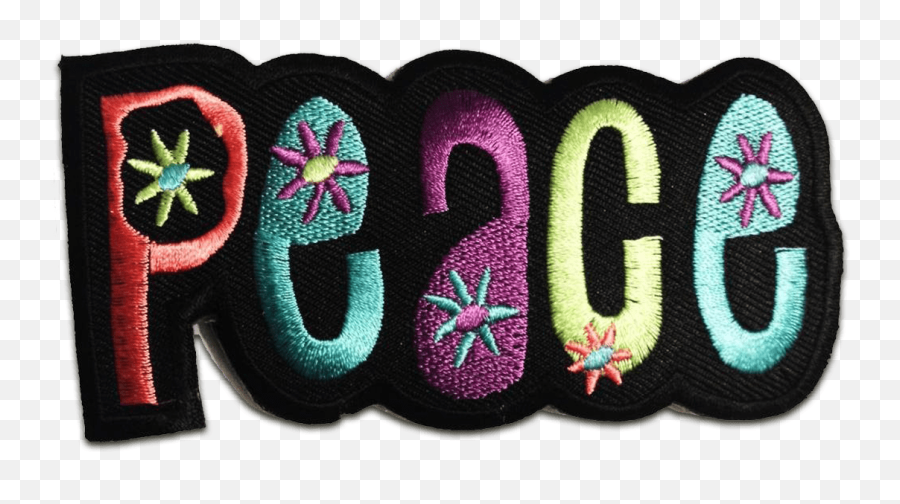 Pacchetto Toppe Termoadesive - Peace Pace Hippie Diversi Colori Selezionabili 11 X 55 Cm Patch Toppa Ricamate Applicazioni Ricamata Da Cucire Embroidery Patch Png Emoji,Simbolo Della Pace Emoticon