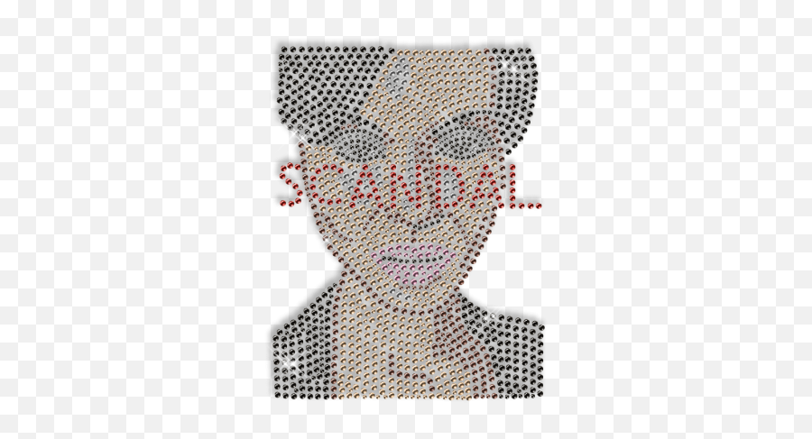 Shining Scandal Lady Rhinestone Iron Emoji,Scandal Emotion