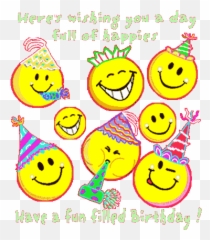 Cute Embroidery Designs - Birthday Emoji,Happy Birthday Emoticon