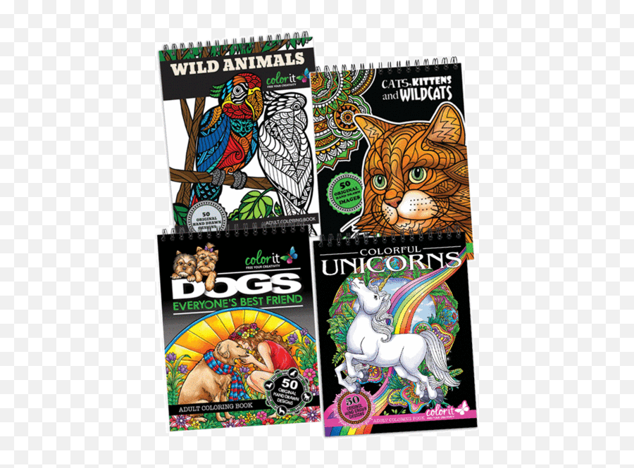 Arts U0026 Crafts Js Gifts Childrens Unicorn Coloring Books Pack - Colorit Coloring Books Emoji,Unicorn Emoji Grande