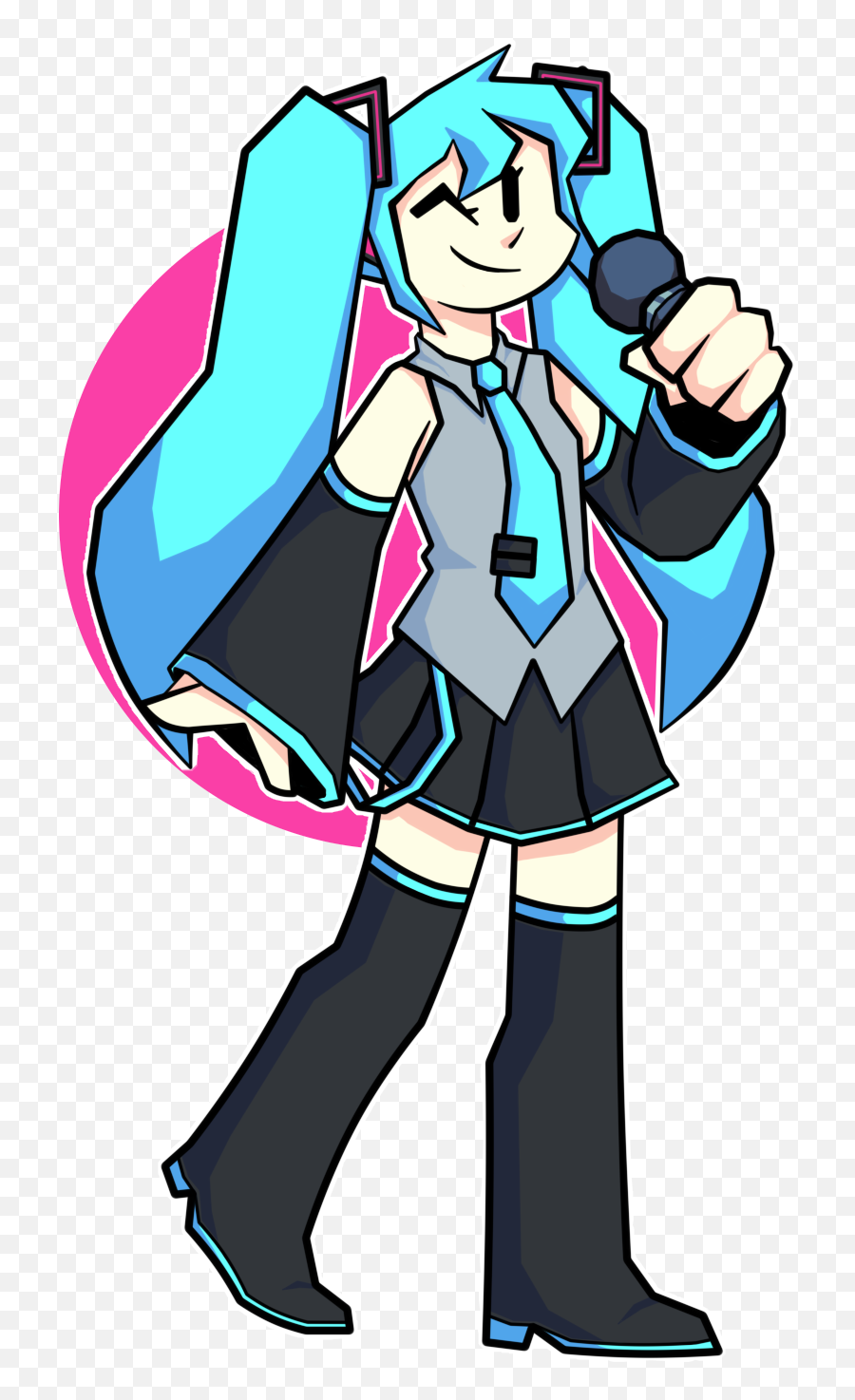 Thinkin Miku Miku Oo Ee Ooo - Miku Fnf Fanart Emoji,Miku Miku Dance Emotion Run