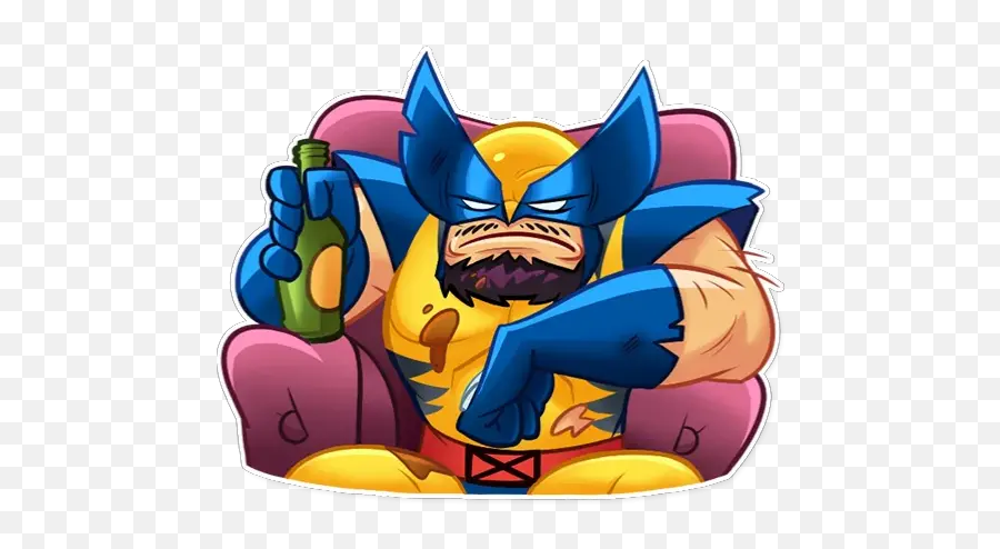 Wolverine Sticker För Whatsapp Emoji,Fb Marvel Wolverine Emoji