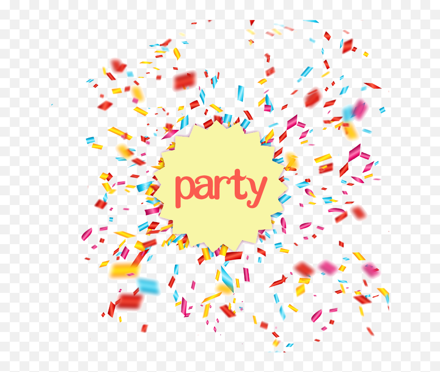 Transparent Background Celebration Png - Transparent Background Celebration Party Streamers Emoji,Party Horn And Confetti Emoji