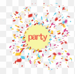 Transparent Background Celebration Png - Transparent Background Celebration Party Streamers Emoji,Party Horn And Confetti Emoji