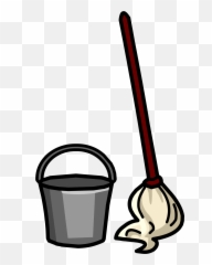 Mop U0026 Bucket Club Penguin Wiki Fandom - Transparent Mop And Bucket Clipart Emoji,Emojis Broom