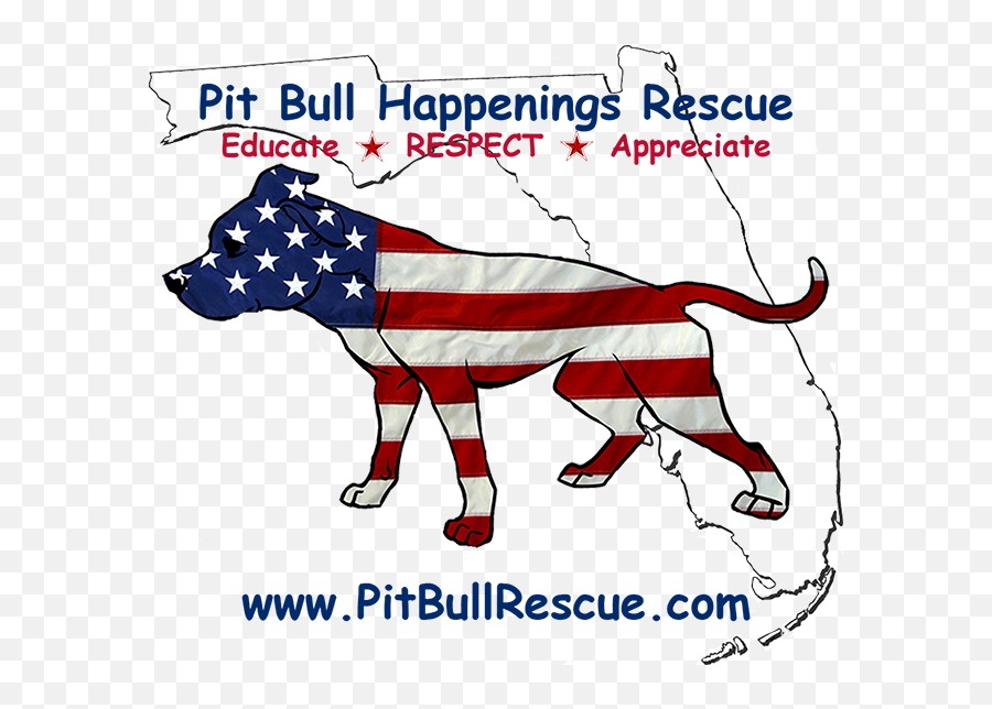 Florida Pit Bull Rescue About Pit Bull Happenings Rescue - American Flag Pitbull Emoji,Pitbulls Read Emotion