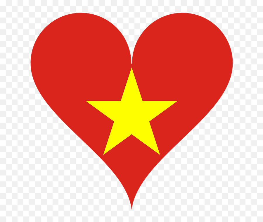 Free Photo Love Flag Asia South Vietnam Star Heart Symbol - Sida Loo Sameeyo Logo Emoji,Different Color Heart Emoticons