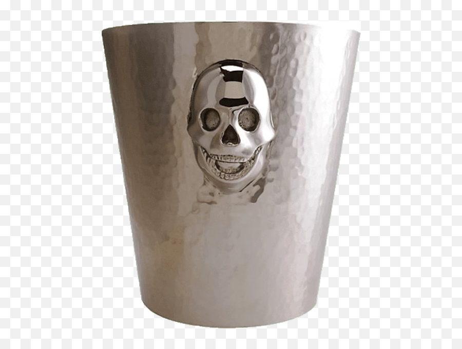 Skull Metal Ice Bucket - Scary Emoji,Skull & Acrossbones Emoticon