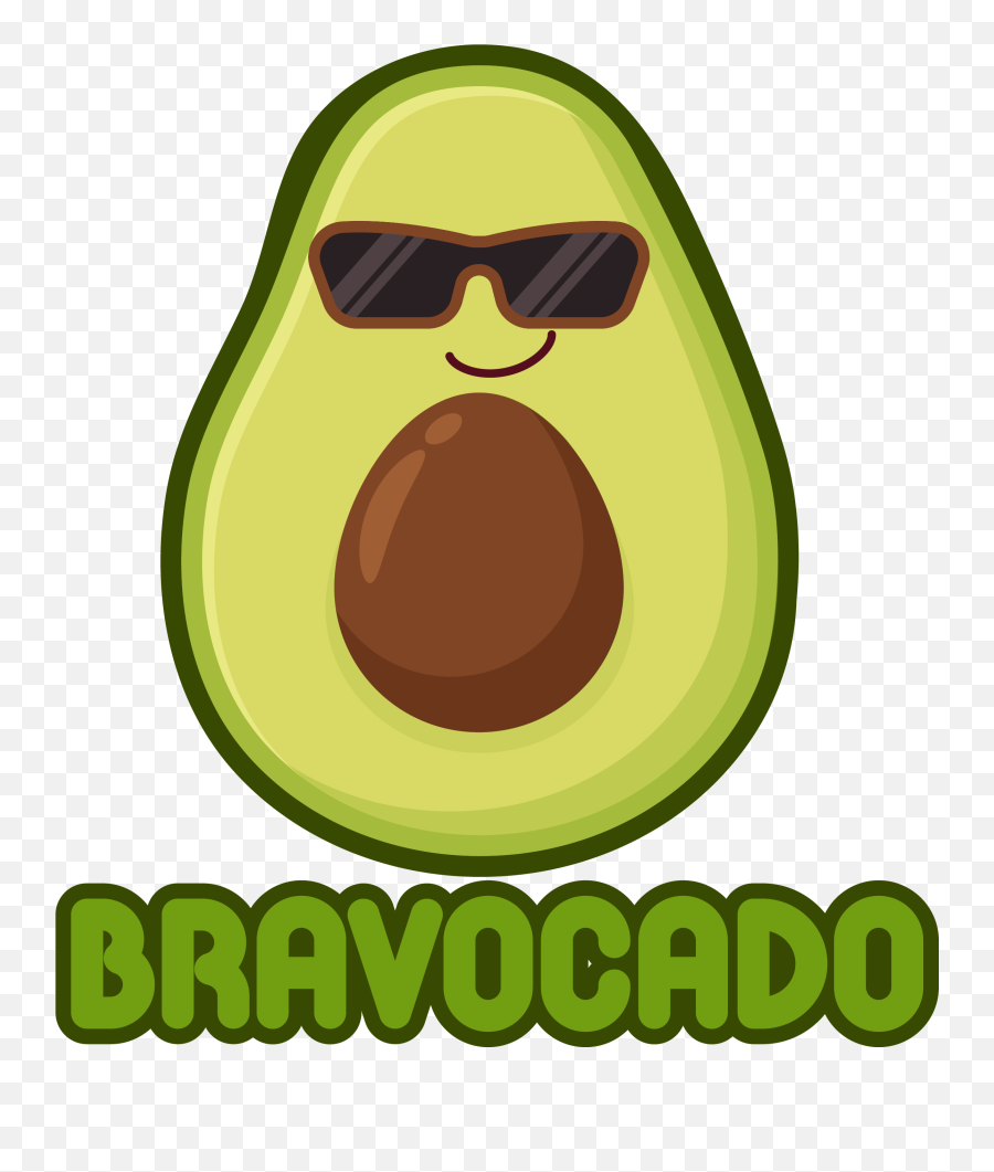 Cute Cool Avocado - Bravacado Sticker Emoji,Its Every Day Bro Lyrics With Emojis