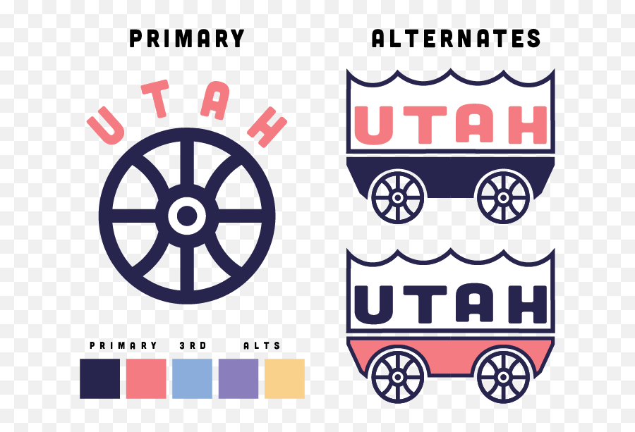 Utah Pioneers Concept Rebrand - Dot Emoji,Utah Jazz Emojis