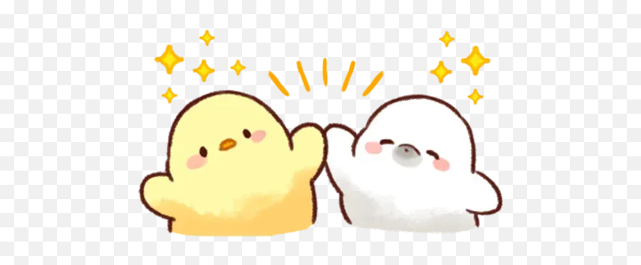 Soft And Cute Chick 3 Sticker Pack - Soft And Cute Chick Stickers Png Emoji,How Does People Get Those Cute Emojis Loke The Puppy